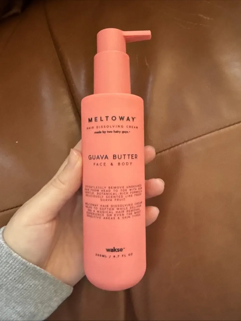 Wakse Meltoway Hair Dissolving Cream Guava Butter Face and Body 6.7 oz